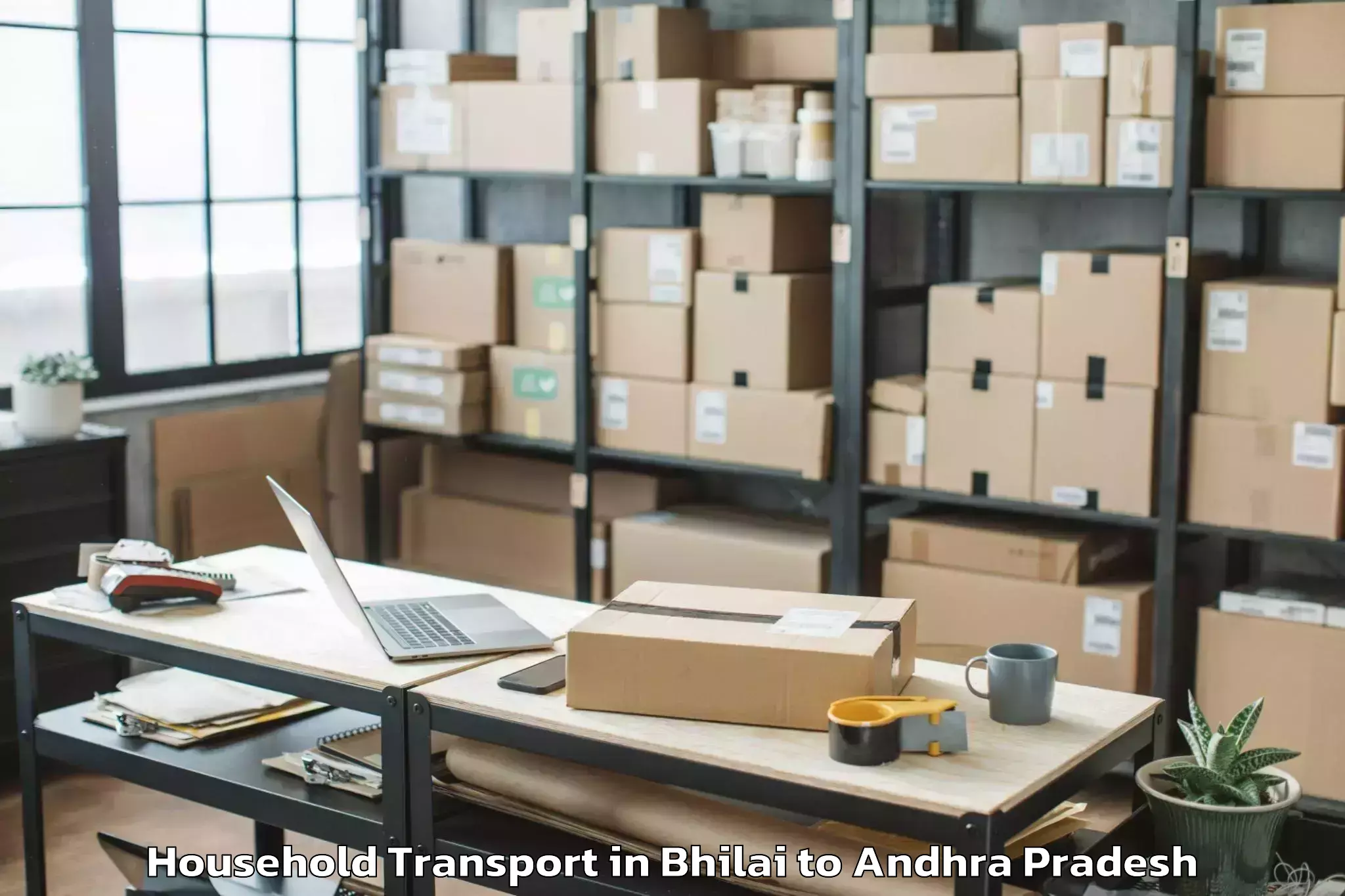 Book Bhilai to Voletivaripalem Household Transport Online